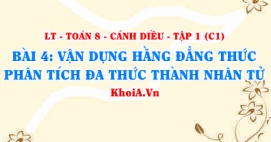 Cách Phân tích đa thức thành nhân tử vận dụng hằng đẳng thức, Ví dụ? Toán 8 bài 4 c1cd1